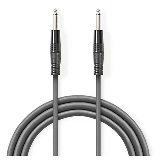 Nedis 6.35 mm jack kabel | M ↔ M | Nedis | 3 meter (Mono, 100% koper, 2-polig) COTH23050GY30 N010301224 - 2