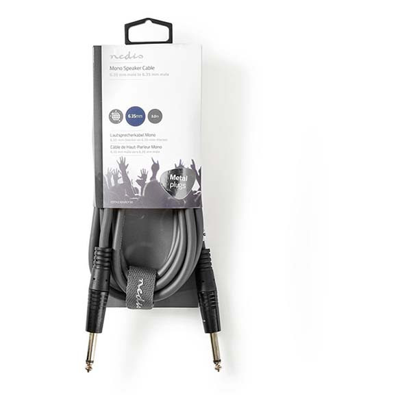 Nedis 6.35 mm jack kabel | M ↔ M | Nedis | 3 meter (Mono, 100% koper, 2-polig) COTH23050GY30 N010301224 - 3