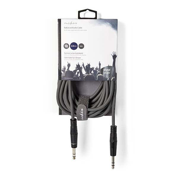 Nedis 6.35 mm jack kabel | M ↔ M | Nedis | 5 meter (Stereo, Gebalanceerd, 100% koper, 3-polig) COTH23020GY50 N010301215 - 3