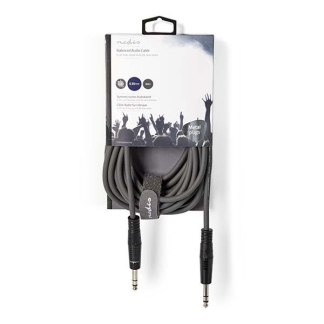 Nedis 6.35 mm jack kabel | M ↔ M | Nedis | 5 meter (Stereo, Gebalanceerd, 100% koper, 3-polig) COTH23020GY50 N010301215 - 3