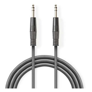 Nedis 6.35 mm jack kabel | Nedis | 1.5 meter (Stereo, Gebalanceerd, 100% koper) COTH23020GY15 N010301213 - 2