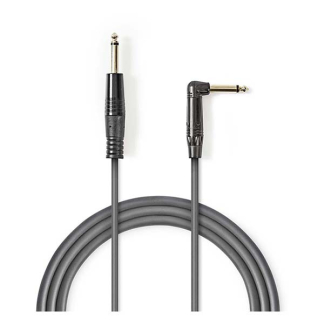 Nedis 6.35 mm jack kabel | Nedis | 3 meter (Haaks, Mono, Ongebalanceerd, 100% koper) COTH23005GY30 N010301209 - 2
