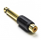 Nedis 6.35 mm jack (m) naar tulp (v) adapter - Nedis (Mono, Verguld) CAGP23935BKG N050302003 Nedis 6.35 mm jack (m) naar tulp (v) adapter - Nedis (Mono, Verguld) CAGP23935BKG N050302003