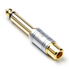 Nedis 6.35 mm jack (m) naar tulp (v) adapter - Nedis (Stereo, Metaal) CAGC23935ME K050301217 Nedis 6.35 mm jack (m) naar tulp (v) adapter - Nedis (Stereo, Metaal) CAGC23935ME K050301217