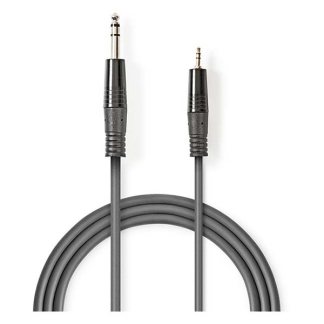 Nedis 6.35 mm jack naar 3.5 mm jack kabel | Nedis | 1.5 meter (Stereo, 100% koper) COTH23205GY15 N010301108 - 2