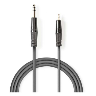 Nedis 6.35 mm jack naar 3.5 mm jack kabel | Nedis | 3 meter (Stereo, 100% koper) COTH23205GY30 N010301109 - 2