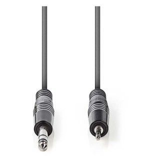 Nedis 6.35 mm jack naar 3.5 mm jack kabel | Nedis | 3 meter (Stereo, 100% koper) COTH23205GY30 N010301109 - 3