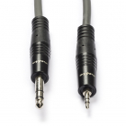 Nedis 6.35 mm jack naar 3.5 mm jack kabel - Nedis - 1.5 meter (Stereo, 100% koper) COTH23205GY15 N010301108 Nedis 6.35 mm jack naar 3.5 mm jack kabel - Nedis - 1.5 meter (Stereo, 100% koper) COTH23205GY15 N010301108