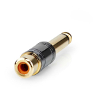 Nedis 6.35 mm jack naar tulp adapter | M ↔ V | Nedis (Mono) CABW23935BKG K010411296 - 5