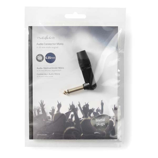 Nedis 6.35 mm jack plug | Nedis (Mono, Haaks, Metaal, Mannelijk) COTP23902BK K060201203 - 2