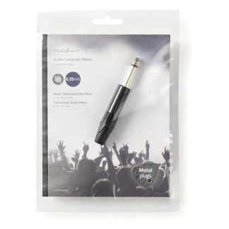 Nedis 6.35 mm jack plug | Nedis (Mono, Metaal, Mannelijk) COTP23900BK K060201202 - 2