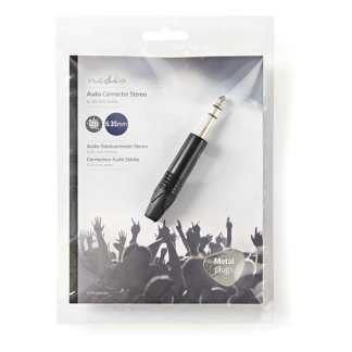 Nedis 6.35 mm jack plug | Nedis (Stereo, Metaal, Mannelijk) COTP23901BK K060201205 - 2