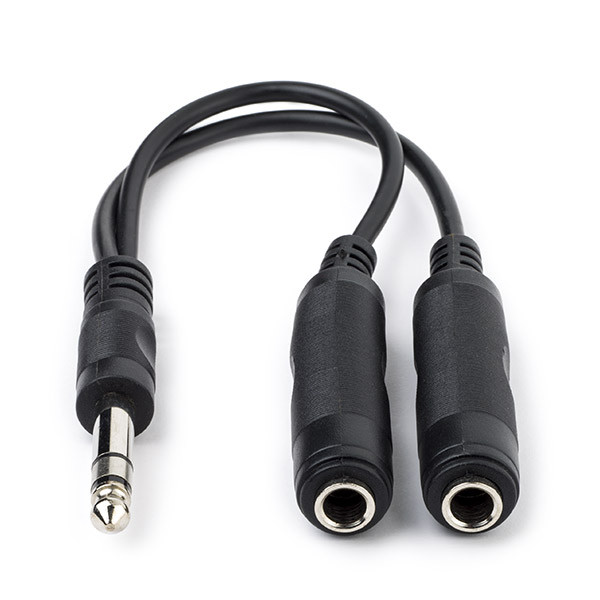 Nedis 6.35 mm jack splitterkabel | V ↔ M | Nedis | 0.2 meter (Stereo) CAGB23110BK02 CAGP23110BK02 N050301208 - 1