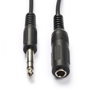 Nedis 6.35 mm jack verlengkabel | Nedis | 5 meter (Stereo) CAGL23050BK50 CAGP23050BK50 N010301520 - 1