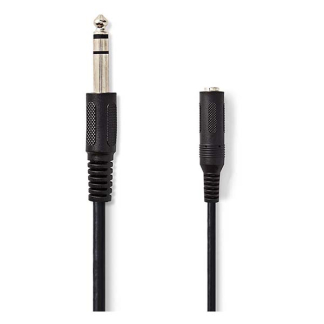 Nedis 6.35 mm jack verlengkabel | V ↔ M | Nedis | 5 meter (Stereo, 3-polig) CAGL23050BK50 CAGP23050BK50 N010301520 - 2
