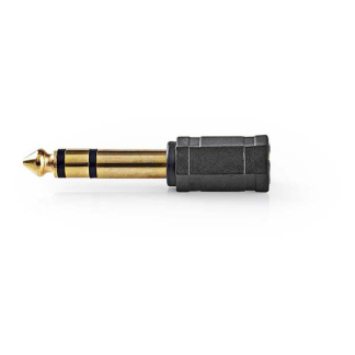 Nedis 6.35 mm (m) naar 3.5 mm jack (v) adapter | Nedis (Stereo, Verguld) CAGP23930BKG N050301004 - 2