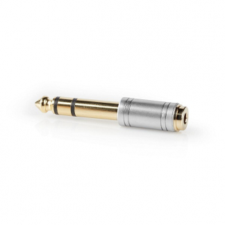 Nedis 6.35 mm (m) naar 3.5 mm jack (v) adapter | Nedis (Stereo, Verguld, Metaal) CAGC23930ME K050301216 - 