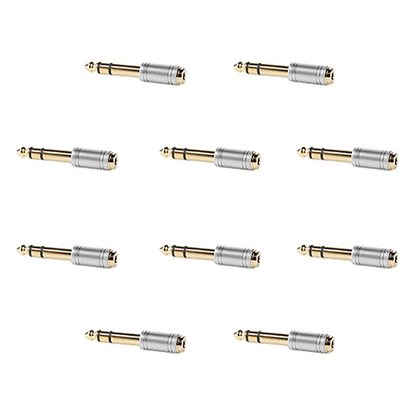 Nedis 6.35 mm naar 3.5 mm jack adapter | M ↔ V | Nedis | 10 stuks (Stereo, Verguld, Metaal, 3-polig) CAGC23930ME V050301216 - 1