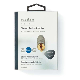 Nedis 6.35 mm naar 3.5 mm jack adapter | V ↔ M | Nedis (Stereo, Verguld) CATB22935GD K010214274 - 3