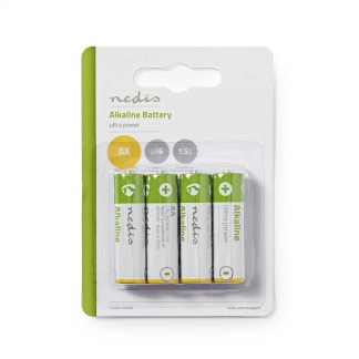 Nedis AA batterij - Nedis - 4 stuks (Alkaline, 1.5 V) BAAKLR64BL N105005016 - 1