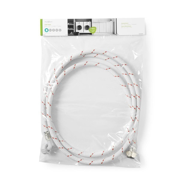 Nedis Aanvoerslang wasmachine | 3/4" - 3/4" | 2.5 meter (Recht/Gehoekt, 10 Bar, 90 °C) WAIH3434SH1N25 A081000191 - 2