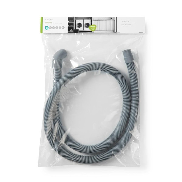 Nedis Afvoerslang vaatwasser | 22 - 19 mm | 1.5 meter (Gehoekt/Recht, 0.5 Bar, 60 °C) WAOH2219SHP15 K081000187 - 2