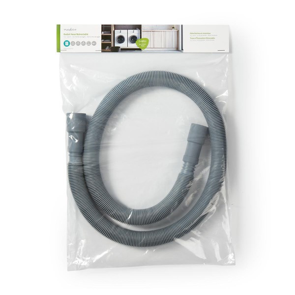 Nedis Afvoerslang wasmachine | 24/19 - 29/22 mm | 1.2 tot 4 meter (Recht, 0.5 Bar, 50 °C) WAOH2429SSP40 A081000182 - 2