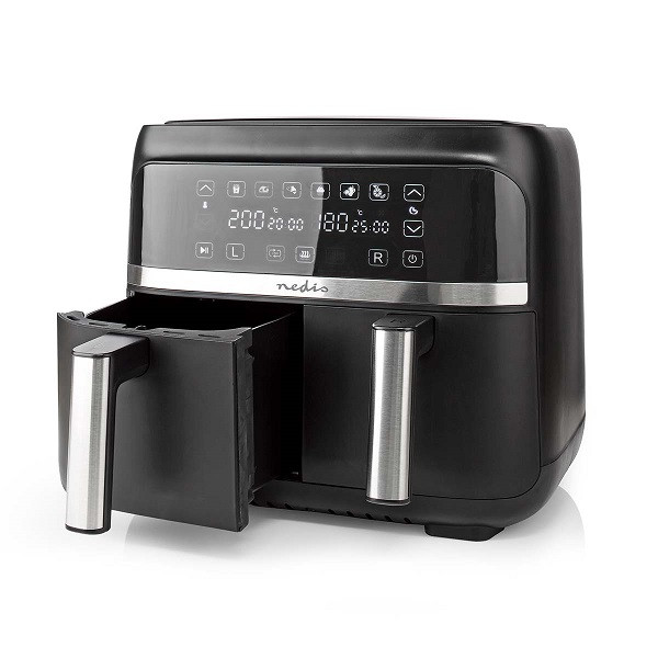 Nedis Airfryer | Nedis | 2 x 3.8 liter (2850W, Dubbel, Digitaal) KAAFD350EBK K170108172 - 1