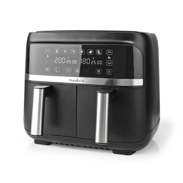 Nedis Airfryer | Nedis | 2 x 3.8 liter (2850W, Dubbel, Digitaal) KAAFD350EBK K170108172 - 3