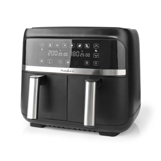 Nedis Airfryer | Nedis | 2 x 3.8 liter (2850W, Dubbel, Digitaal) KAAFD350EBK K170108172 - 3