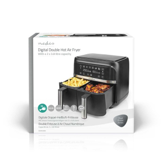 Nedis Airfryer | Nedis | 2 x 3.8 liter (2850W, Dubbel, Digitaal) KAAFD350EBK K170108172 - 8