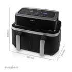 Nedis Airfryer | Nedis | 2 x 4.2 liter (2600W, Dubbel, Digitaal) KAAF320BK K170108187 - 4