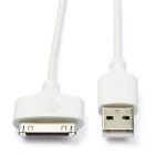 Nedis Apple 30 pins kabel | 1 meter (Wit) CCGP39100WT10 N010901016 Nedis Apple 30 pins kabel | 1 meter (Wit) CCGP39100WT10 N010901016