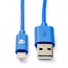 Nedis Apple Lightning kabel | 1 meter (Blauw) CCGP39300BU10 N010901145 Nedis Apple Lightning kabel | 1 meter (Blauw) CCGP39300BU10 N010901145