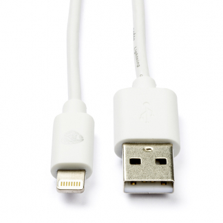 Nedis Apple Lightning kabel | 1 meter (MFI, Wit) CCGB39300WT10 CCGL39300WT10 CCGP39300WT10 N010901138 - 