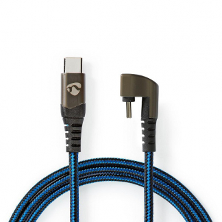 Nedis Apple oplaadkabel | USB C ↔ USB C 2.0 | 1 meter (100% koper, Rechte connector, Blauw/Zwart) GCTB60700BK10 M010901170 - 