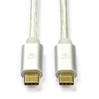 Nedis Apple oplaadkabel | USB C ↔ USB C 3.1 | 1 meter (10 Gbps, Nylon, Zilver) CCTB64750AL10 M010214034