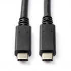 Nedis Apple oplaadkabel | USB C ↔ USB C 3.1 | 1 meter (10 Gbps, Zwart) CCGP64750BK10 M010214020