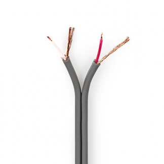 Nedis Audiokabel op rol | Nedis | 100 meter (Gebalanceerd, 2x 0.16 mm², 100% koper) COTR15000GY100 K010308102 - 1