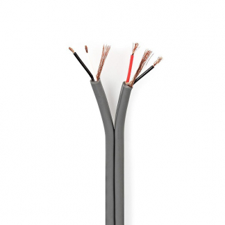 Nedis Audiokabel op rol | Nedis | 100 meter (Gebalanceerd, 2x (2x 0.16 mm²), 100% koper) COTR15001GY100 K010308103 - 1