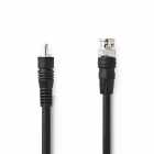 Nedis BNC naar Tulp kabel | Nedis | 3 meter (75 Ohm) CVGP24800BK30 N010410102 Nedis BNC naar Tulp kabel | Nedis | 3 meter (75 Ohm) CVGP24800BK30 N010410102
