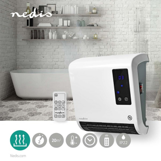 Nedis Badkamer verwarming | Nedis (2000W, Ruimtes tot 20 m², Thermostaat, Afstandsbediening) HTBA20WT K140101001 - 7