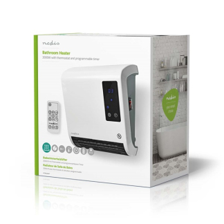 Nedis Badkamer verwarming | Nedis (2000W, Ruimtes tot 20 m², Thermostaat, Afstandsbediening) HTBA20WT K140101001 - 9
