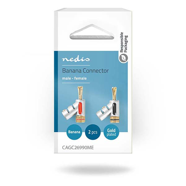 Nedis Banaanstekker | M | Nedis (24K verguld, 7.0 mm, 2 stuks) CAGC26990ME N060203035 - 5