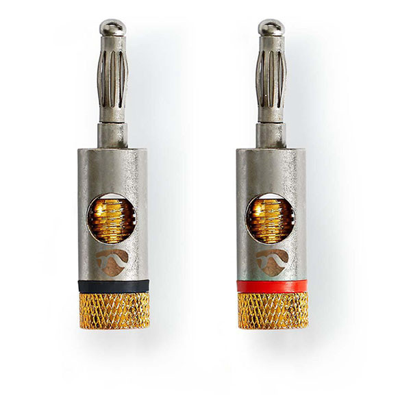 Nedis Banaanstekker | M | Nedis (Verguld, Schroefklem, 3 mm, 2 stuks) CATB26900GD K010411141 - 1