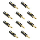 Nedis Banaanstekker | Nedis | 10 stuks (Verguld, Mannelijk, 4.5 mm, Zwart) CAVC26900BKG V060203031 - 1