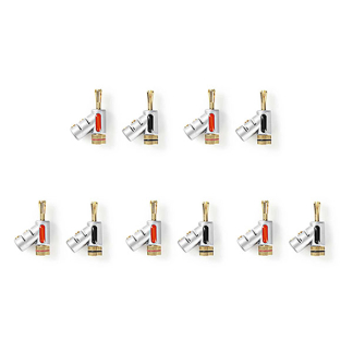 Banaanstekker | Nedis | 5 stuks (24K verguld, Mannelijk, 7.0 mm)