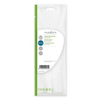 Nedis Banaanstekker | Nedis (Verguld, Mannelijk, 4.5 mm, Zwart) CAVC26900BKG N060203031 - 6