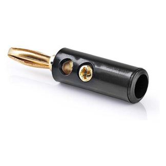 Nedis Banaanstekker | Nedis (Verguld, Mannelijk, 4.5 mm, Zwart) CAVC26900BKG N060203031 - 5