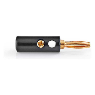 Nedis Banaanstekker | Nedis (Verguld, Mannelijk, 4.5 mm, Zwart) CAVC26900BKG N060203031 - 2